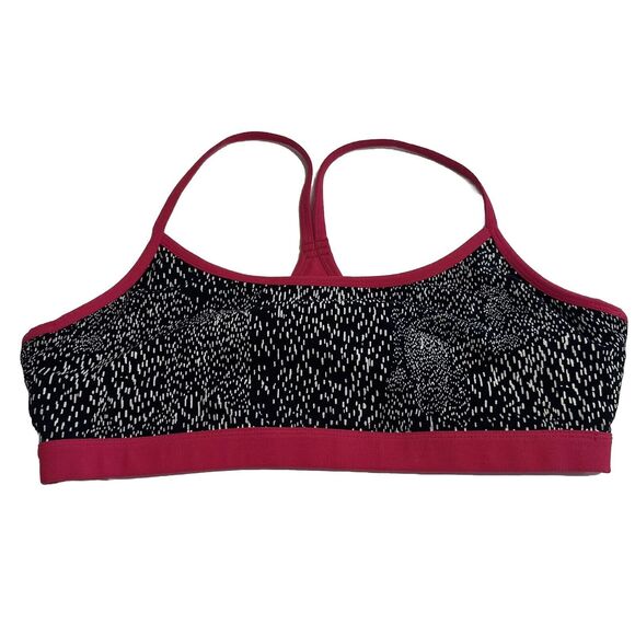 Fabletics Sports Bra Pink Black Dot Intimates & Sleepwear Snapdragon Reversible - Picture 1 of 10